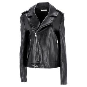 JW Anderson Biker Jacket in Black Nappa Lamb Leather